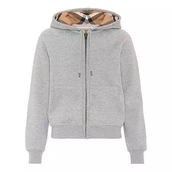 Куртка (WMNS) Burberry Zipper hooded Casual Jacket 'Gray', серый