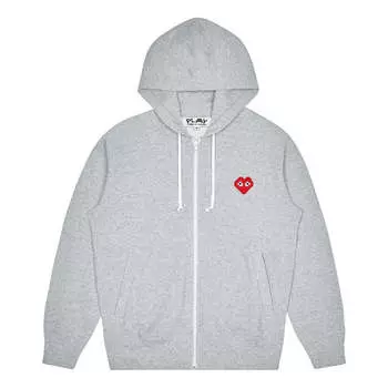 Куртка (WMNS) COMME des GARCONS PLAY Invaders Zip Hooded Sweatshirt 'Grey', серый