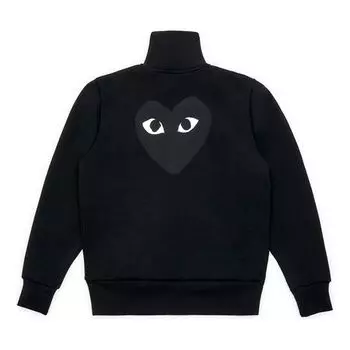 Куртка (WMNS) COMME des GARCONS PLAY Zip Sweatshirt With Big Black Heart 'Black', черный