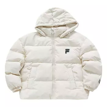 Куртка (WMNS) FILA FUSION Hooded Down Jacket 'White', белый