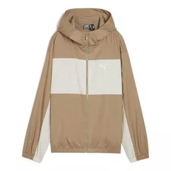Куртка (WMNS) PUMA Mesh Lined Windbreaker Jacket 'Oak Branch', желто-коричневый