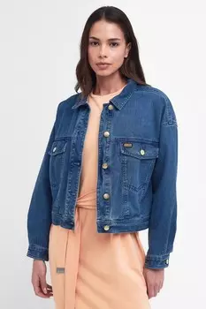 Куртка водителя грузовика из 100% хлопка средней стирки Barbour International, синий