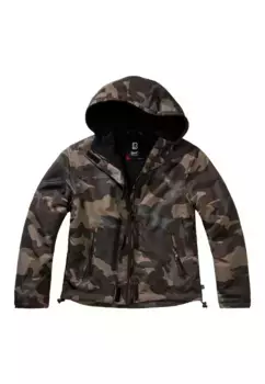 Куртка всепогодная Brandit " Brandit Ladies Ladies Windbreaker Frontzip" (1 шт.), с капюшоном, цвет Darkcamo