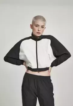 Куртка всепогодная URBAN CLASSICS " Urban Classics Ladies Short Raglan Crinkle Batwing Jacket" (1 шт.), без капюшона, белый