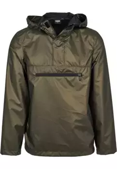 Куртка всепогодная URBAN CLASSICS " Urban Classics Men's Light Pullover Jacket" (1 шт.), с капюшоном, оливковый