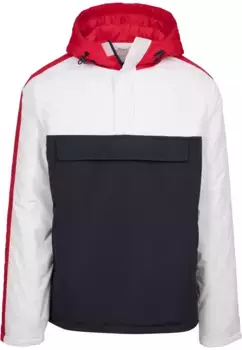 Куртка всепогодная URBAN CLASSICS " Urban Classics Men's 3-Tone Padded Pullover Hooded Jacket" (1 шт.), с капюшоном, белый