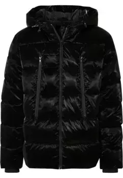 Куртка всепогодная URBAN CLASSICS " Urban Classics Men's Shark Skin Puffer Jacket" (1 шт.), с капюшоном, черный