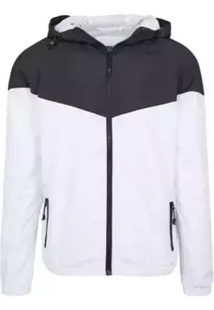 Куртка всепогодная URBAN CLASSICS " Urban Classics Men's 2-Tone Tech Windrunner" (1 шт.), с капюшоном, белый