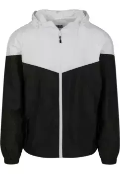Куртка всепогодная URBAN CLASSICS " Urban Classics Men's 2-Tone Tech Windrunner" (1 шт.), с капюшоном, белый