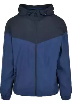 Куртка всепогодная URBAN CLASSICS " Urban Classics Men's 2-Tone Tech Windrunner" (1 шт.), с капюшоном, синий