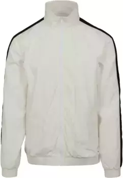 Куртка всепогодная URBAN CLASSICS " Urban Classics Men's Striped Sleeve Crinkle Track Jacket" (1 шт.), без капюшона, белый