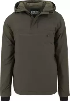 Куртка всепогодная URBAN CLASSICS " Urban Classics Men's Padded Pullover Jacket" (1 шт.), с капюшоном, оливковый