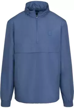 Куртка всепогодная URBAN CLASSICS " Urban Classics Men's Hidden Hood Pullover Jacket" (1 шт.), с капюшоном, синий