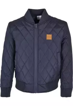 Куртка всепогодная URBAN CLASSICS " Urban Classics Men's Boys Diamond Quilt Nylon Jacket" (1 шт.), без капюшона, цвет морской волны