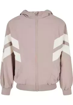 Куртка всепогодная URBAN CLASSICS " Urban Classics Women's Girls Crinkle Batwing Jacket" (1 шт.), с капюшоном, белый