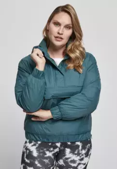 Куртка всепогодная URBAN CLASSICS " Urban Classics Women's Ladies Panel Padded Pullover Jacket" (1 шт.), с капюшоном, цвет Jasper