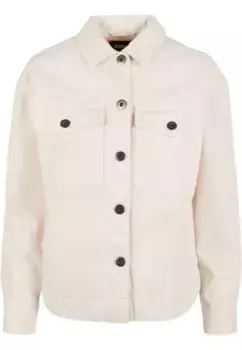Куртка всепогодная URBAN CLASSICS " Urban Classics Women's Ladies Oversized Shirt Jacket" (1 шт.), без капюшона, белый