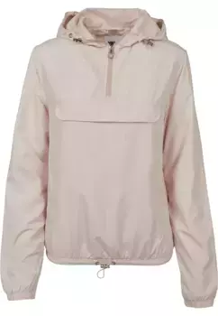 Куртка всепогодная URBAN CLASSICS " Urban Classics Women's Girls Basic Pullover Jacket" (1 шт.), с капюшоном, розовый
