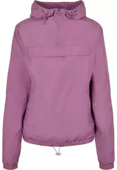 Куртка всепогодная URBAN CLASSICS " Urban Classics Women's Ladies Basic Pullover Jacket" (1 шт.), с капюшоном, фиолетовый