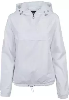 Куртка всепогодная URBAN CLASSICS " Urban Classics Women's Ladies Basic Pullover Jacket" (1 шт.), с капюшоном, белый
