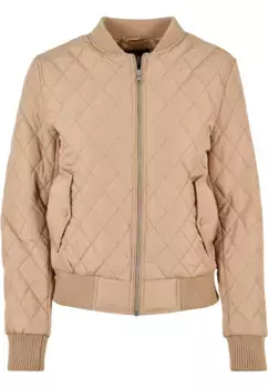 Куртка всепогодная URBAN CLASSICS " Urban Classics Women's Ladies Diamond Quilt Nylon Jacket" (1 шт.), без капюшона, бежевый