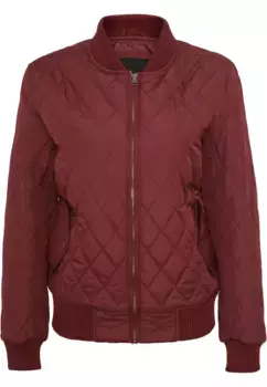 Куртка всепогодная URBAN CLASSICS " Urban Classics Women's Ladies Diamond Quilt Nylon Jacket" (1 шт.), без капюшона, цвет Burgundy