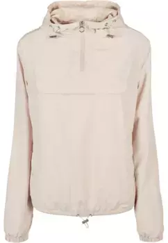 Куртка всепогодная URBAN CLASSICS " Urban Classics Women's Ladies Basic Pullover Jacket" (1 шт.), с капюшоном, цвет Softseagrass