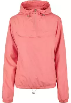 Куртка всепогодная URBAN CLASSICS " Urban Classics Women's Ladies Basic Pullover Jacket" (1 шт.), с капюшоном, розовый