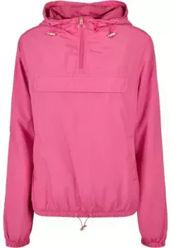 Куртка всепогодная URBAN CLASSICS " Urban Classics Women's Ladies Basic Pullover Jacket" (1 шт.), с капюшоном, фиолетовый