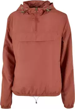 Куртка всепогодная URBAN CLASSICS " Urban Classics Women's Ladies Basic Pullover Jacket" (1 шт.), с капюшоном, терракотовый