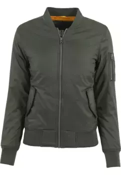 Куртка всепогодная URBAN CLASSICS " Urban Classics Women's Ladies Basic Bomber Jacket" (1 шт.), без капюшона, оливковый