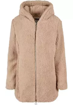 Куртка всепогодная URBAN CLASSICS " Urban Classics Women's Ladies Sherpa Jacket" (1 шт.), с капюшоном, коричневый