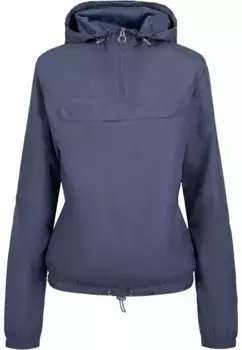 Куртка всепогодная URBAN CLASSICS " Urban Classics Women's Ladies Basic Pullover Jacket" (1 шт.), с капюшоном, синий
