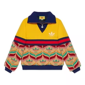 Куртка x adidas half-zip jacket 'camel yellow' Gucci, мультиколор