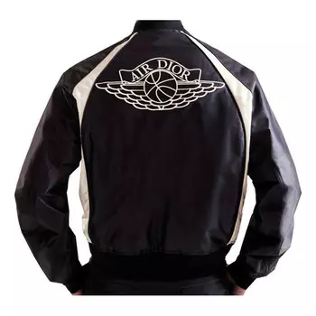 Куртка x air joint capsule spliced baseball casual jacket for men navy Dior, синий