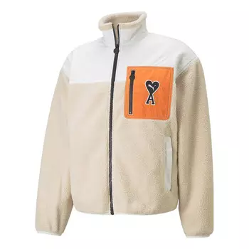 Куртка x ami sherpa jacket 'beige' Puma, бежевый