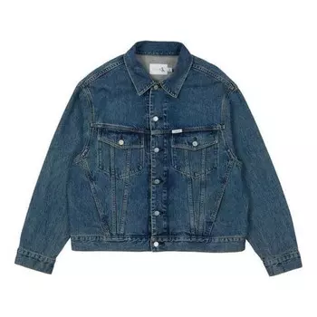 Куртка x calvin klein relaxed trucker denim jacket 'blue' Palace, синий