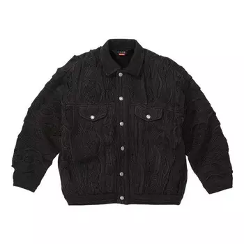 Куртка x coogi trucker jacket 'black' Supreme, черный