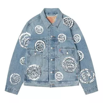 Куртка x denim tears type 2 jacket 'light indigo' Stussy, голубой