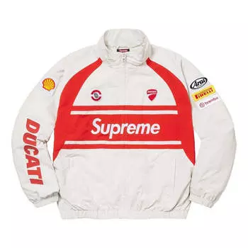 Куртка x ducati track jacket 'white red' Supreme, белый