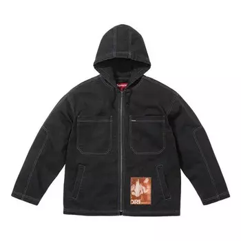 Куртка x mark leckey dream english kid hooded jacket 'black' Supreme, черный