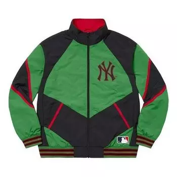 Куртка x new york yankees track jacket 'green black' Supreme, зеленый