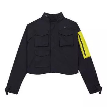 Куртка x off-white running jacket 'black yellow' Nike, черный