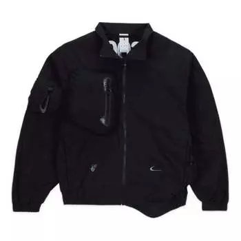 Куртка x off-white zipped jacket 'black' Nike, черный