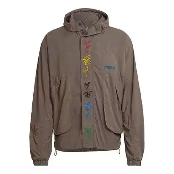 Куртка x sean wotherspoon hooded logo jacket 'brown' Adidas, коричневый