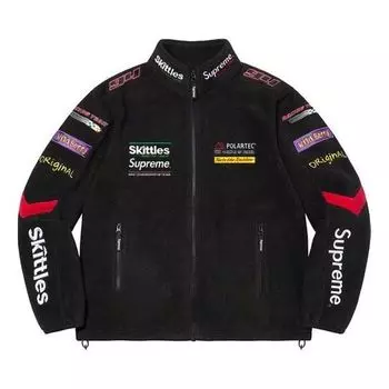 Куртка x skittles x polartec jacket 'black multi-color' Supreme, черный