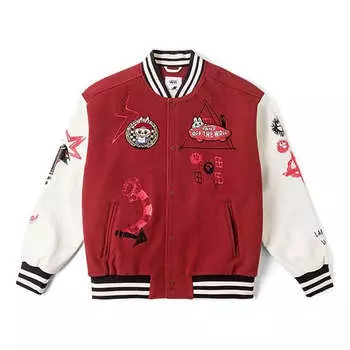 Куртка x the monsters baseball jacket 'white red' Vans, белый