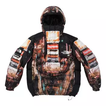 Куртка x the north face 800-fill half zip hooded pullover 'multi-color' Supreme, мультиколор