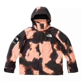 Куртка x the north face bleached denim print mountain jacket 'beige black' Supreme, бежевый