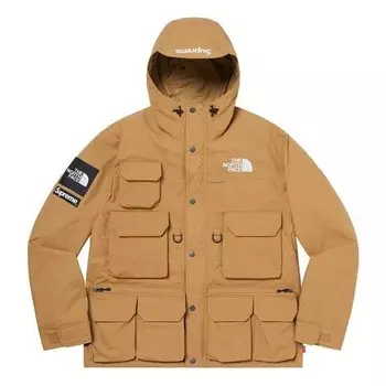 Куртка x the north face cargo jacket 'tan white black' Supreme, бежевый